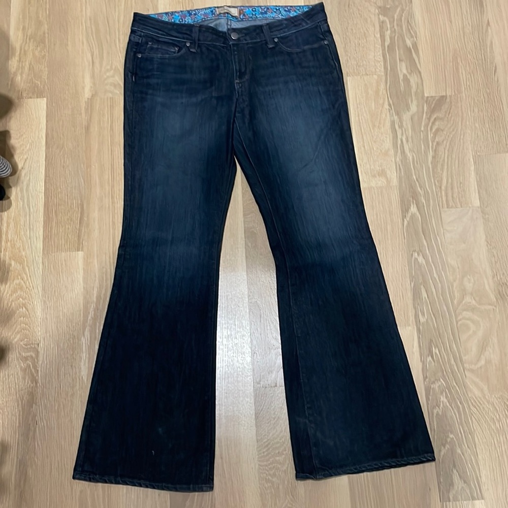 Paige Petite Dark Blue Jeans